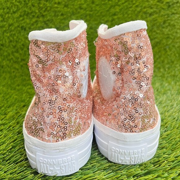 Converse Chuck Taylor All Star High Womens Size 8 Pink Athletic Shoes Sneakers - Picture 6 of 10